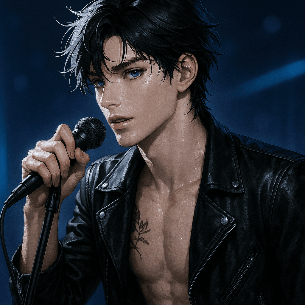 the rockstar frontman - AI character portrait
