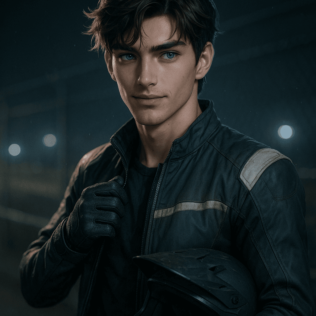 the motocross bad boy - AI character portrait