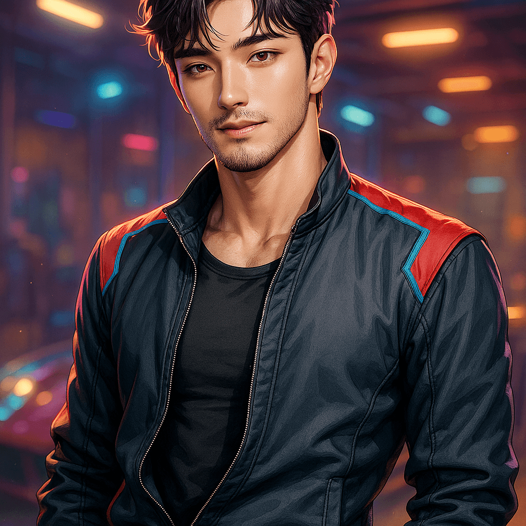 the race driver who slows down for you - AI character portrait