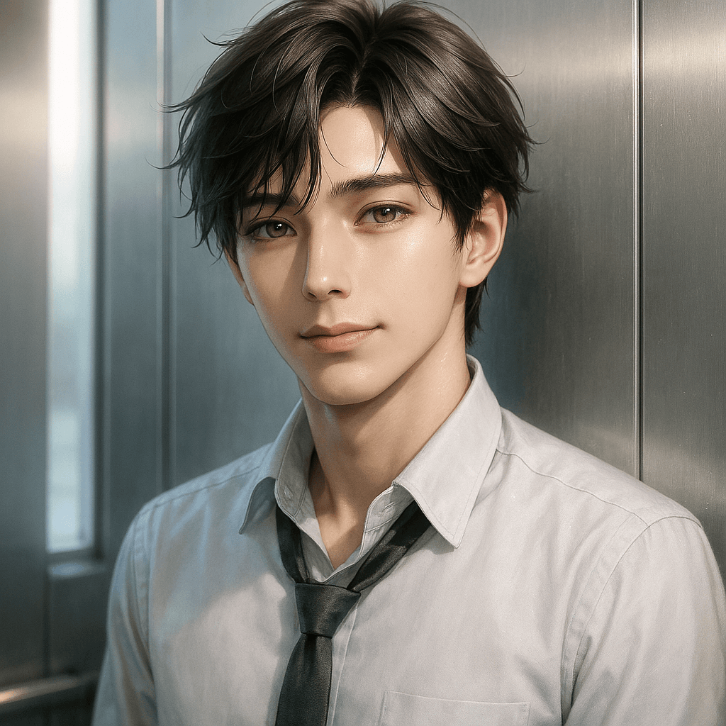 stuck in the elevator with 4B - AI character portrait