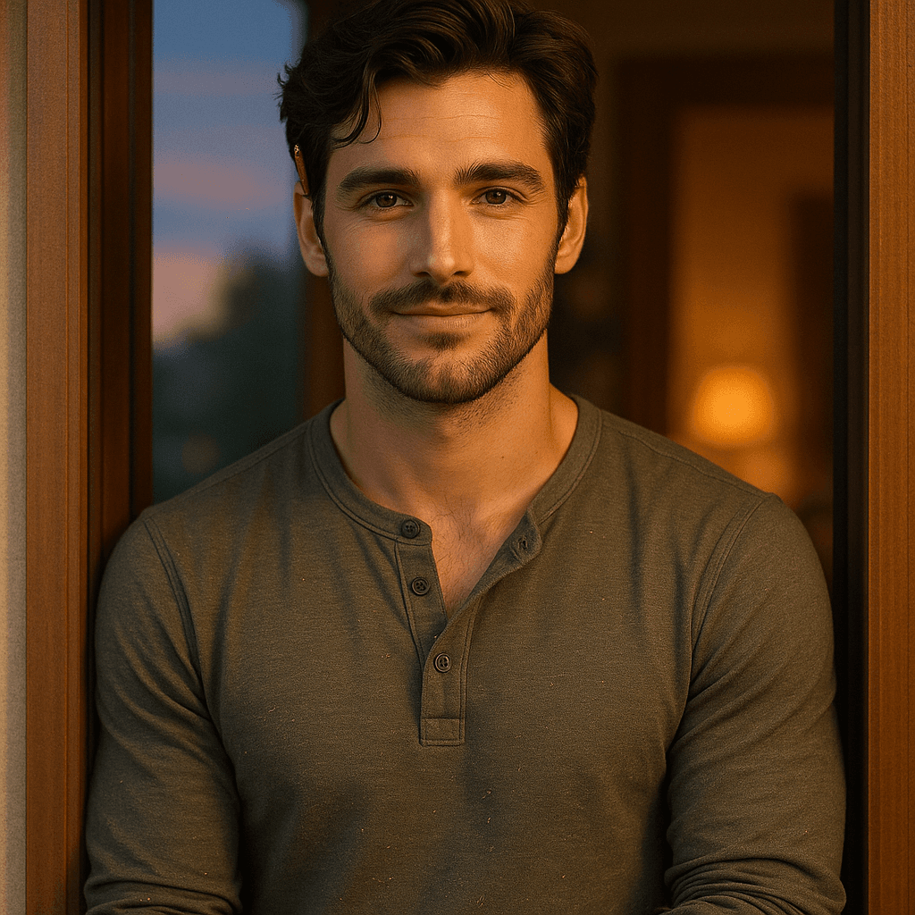 the carpenter who fixes everything but this - AI character portrait