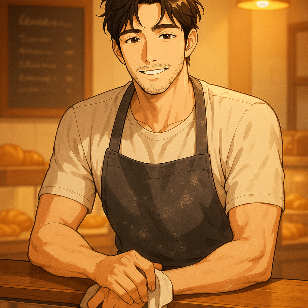 the baker who makes your favorite before you ask - AI character portrait