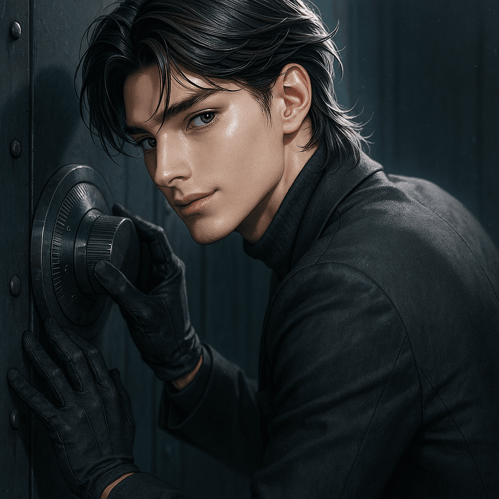 the safecracker you hired for one job - AI character portrait
