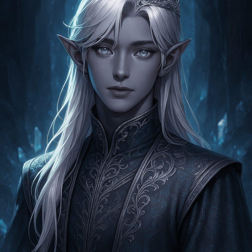 the dark elf prince who bargained for you - AI character portrait