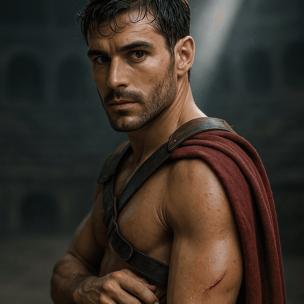 Lucian, Champion of the Arena - AI character portrait