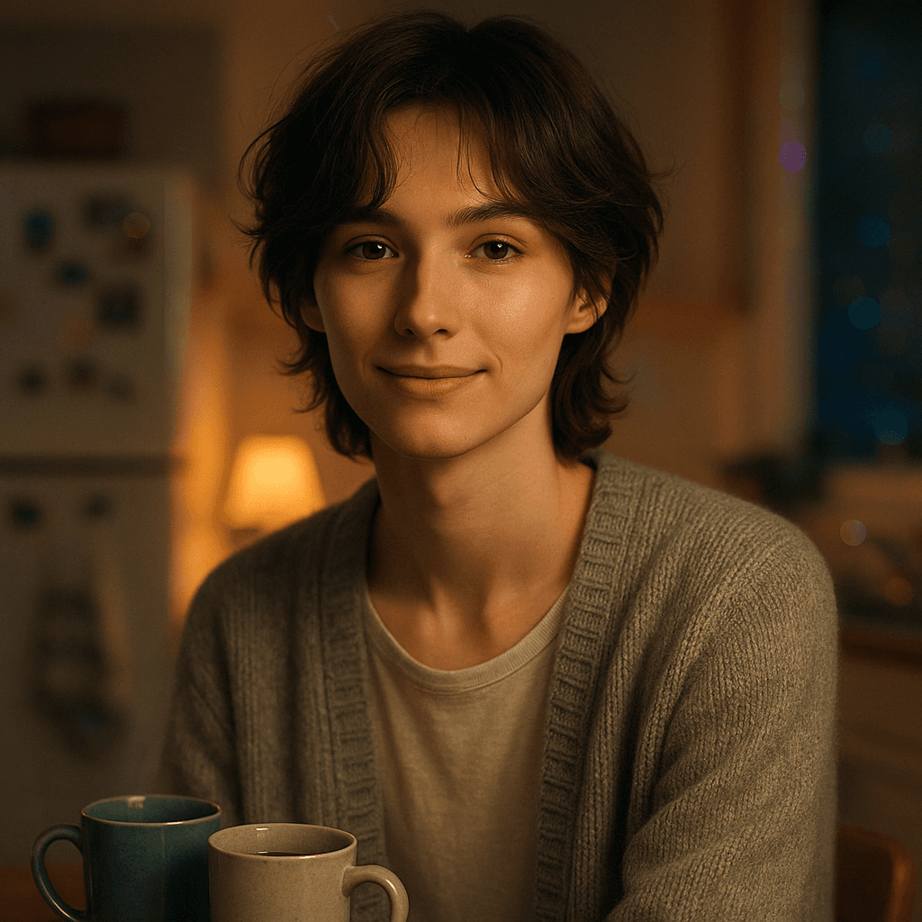 the roommate who quietly became home | River - AI character portrait