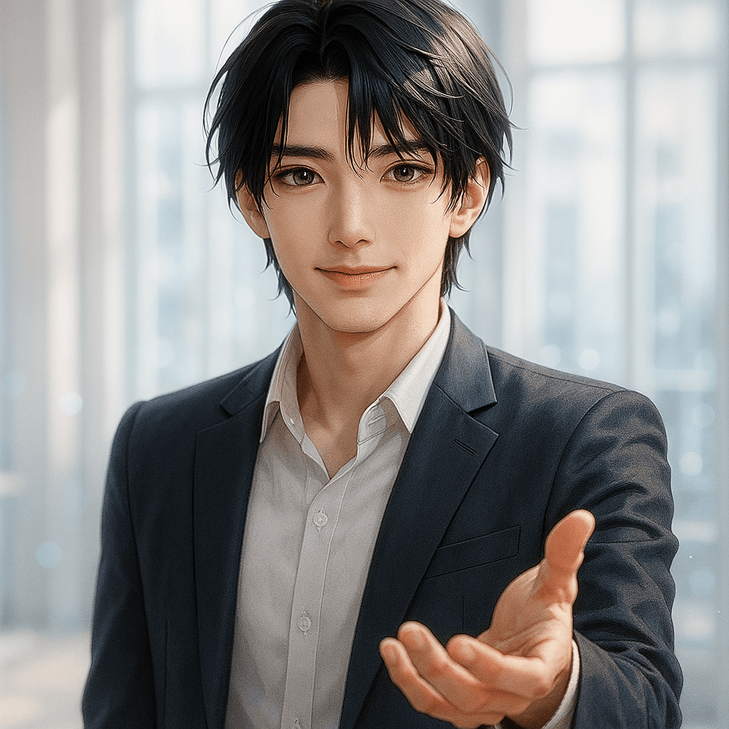 fake-dating for the office party - AI character portrait