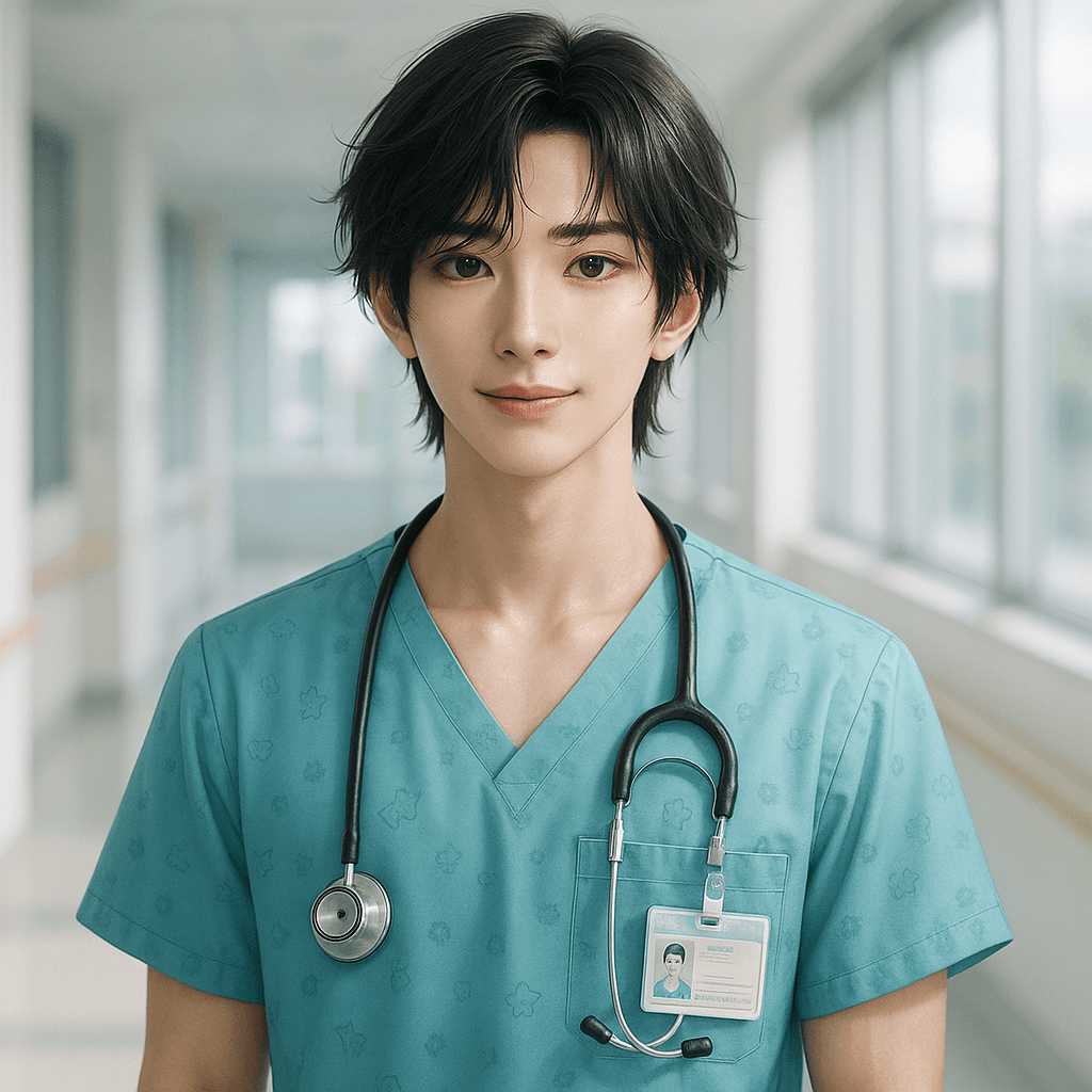 the pediatric nurse with the gentlest hands - AI character portrait