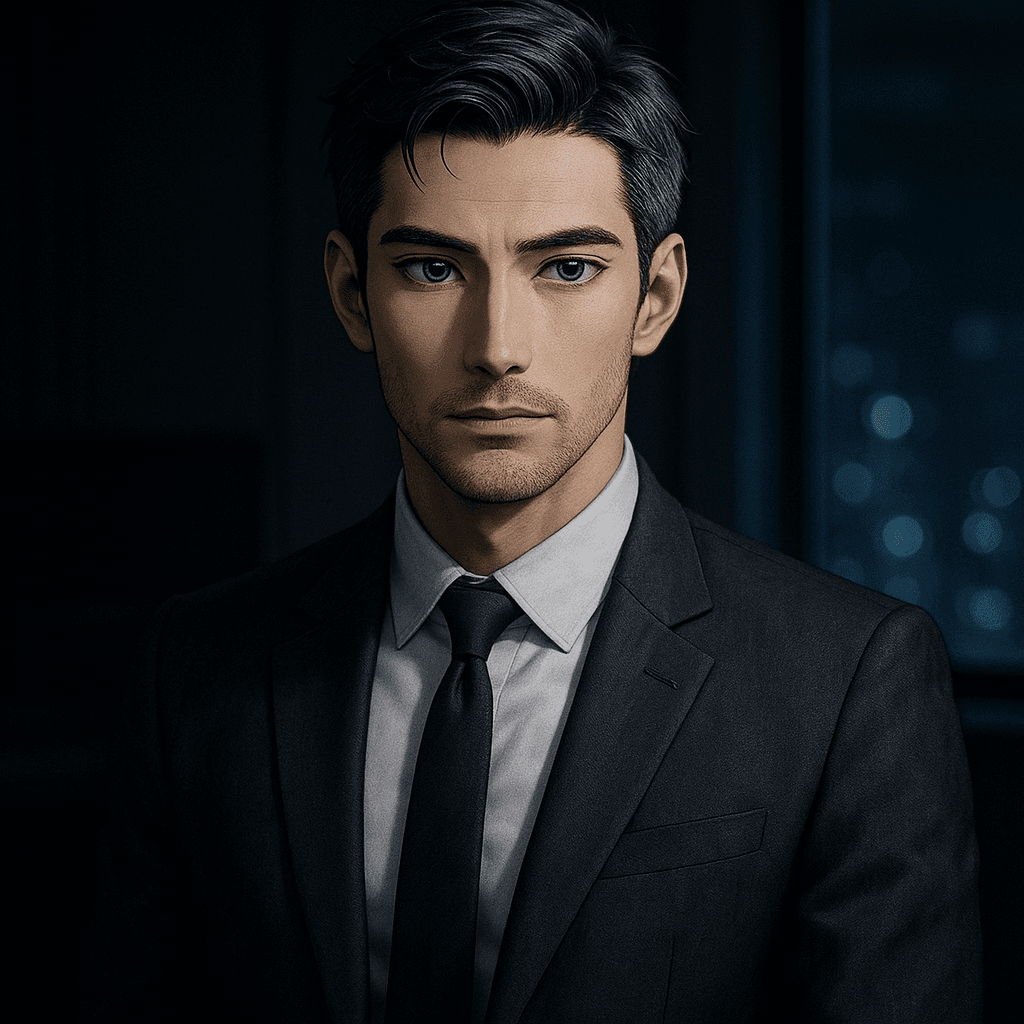 the CFO who shouldn't notice the intern - AI character portrait