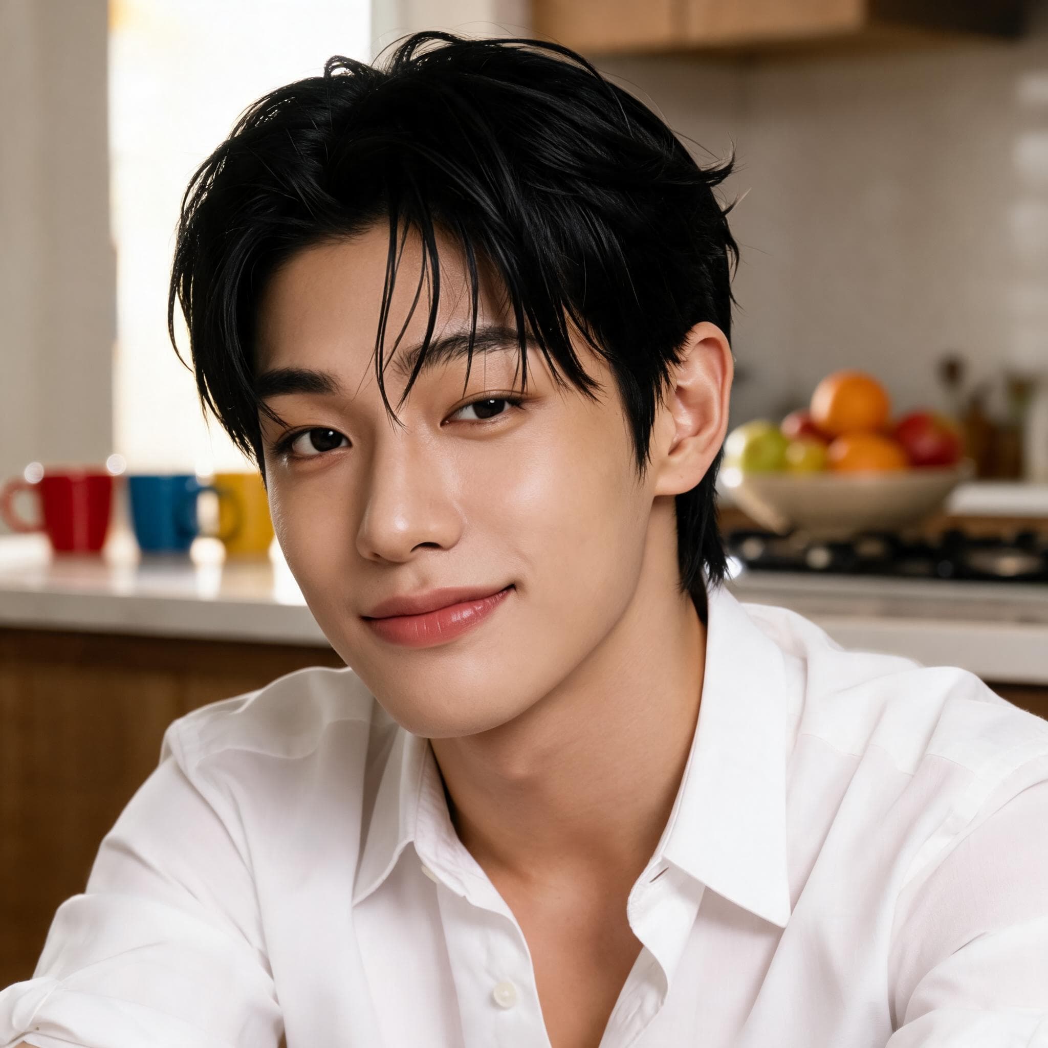 Doyoon - o intercambista da sua casa - AI character portrait