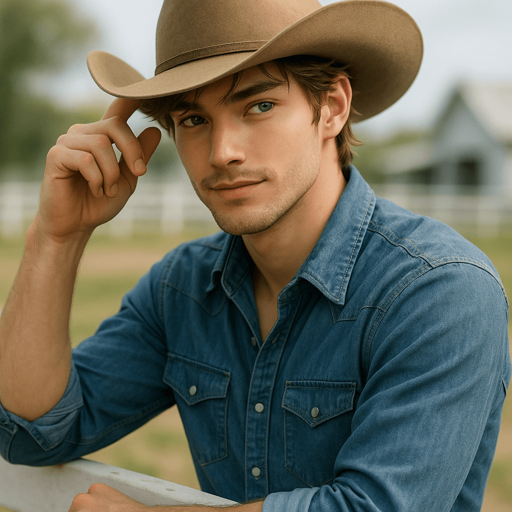the rodeo cowboy - AI character portrait