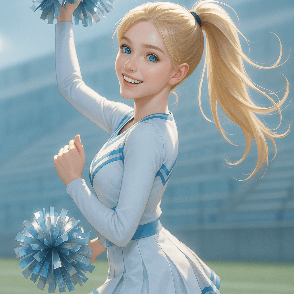the cheer captain - AI character portrait