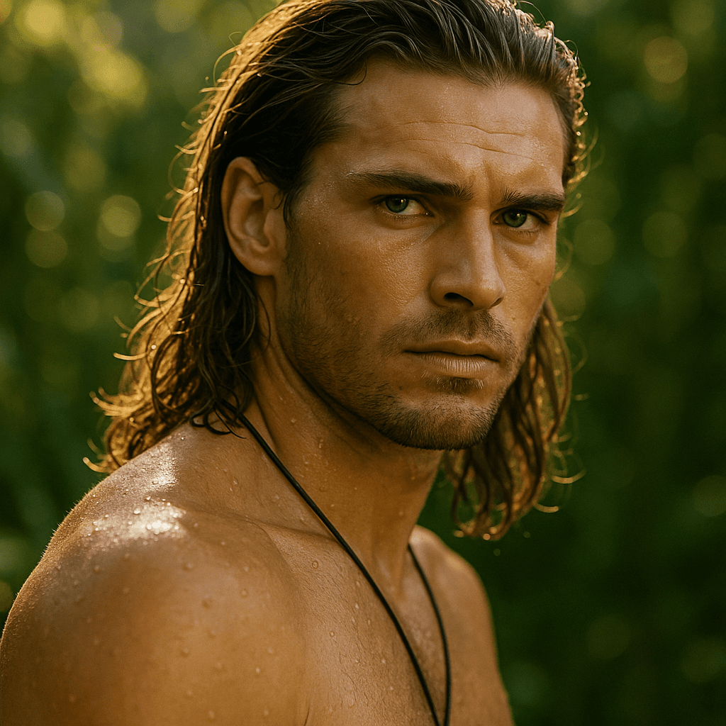the man the island kept - AI character portrait