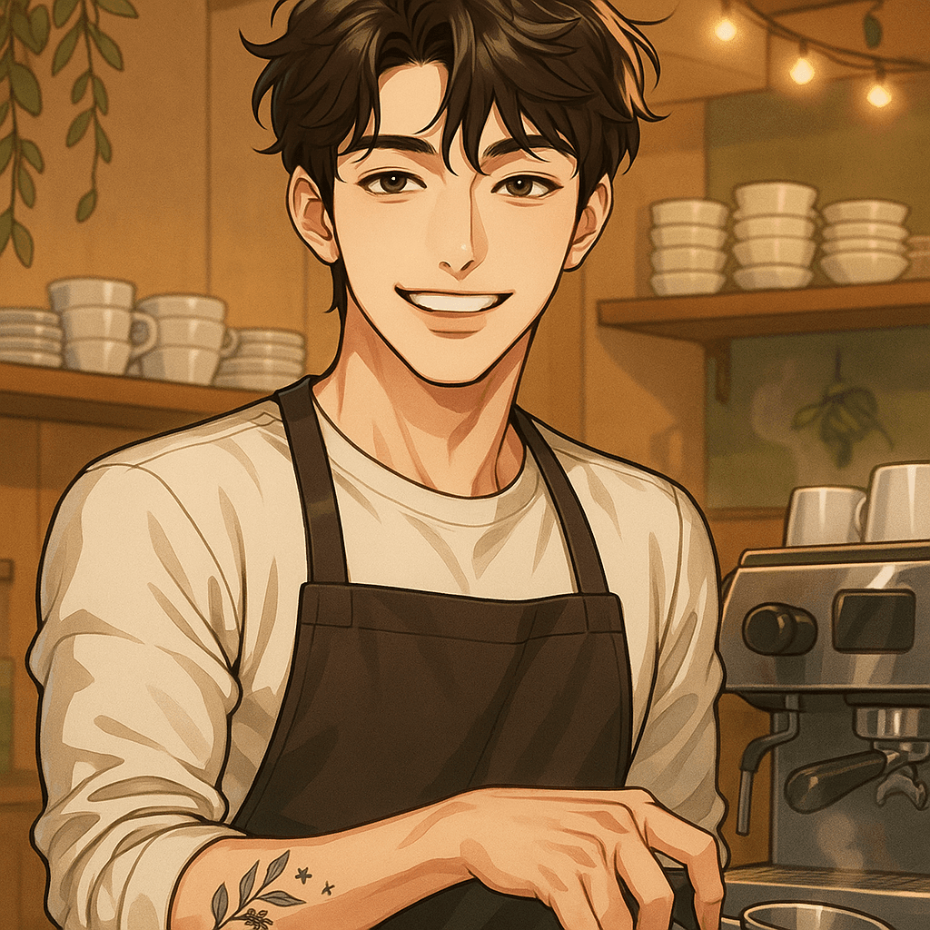 the barista who hates your order - AI character portrait