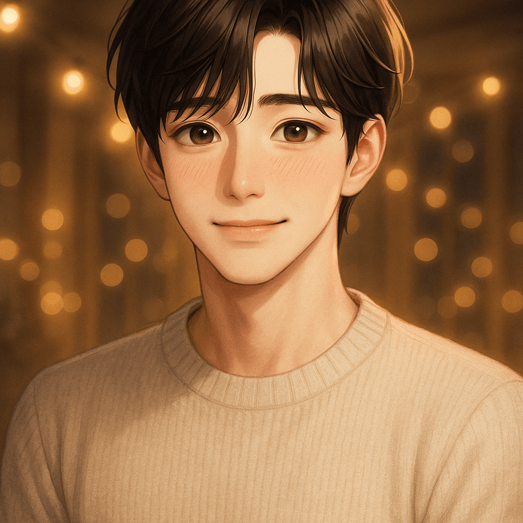 the shy boy who's quietly crazy about you - AI character portrait