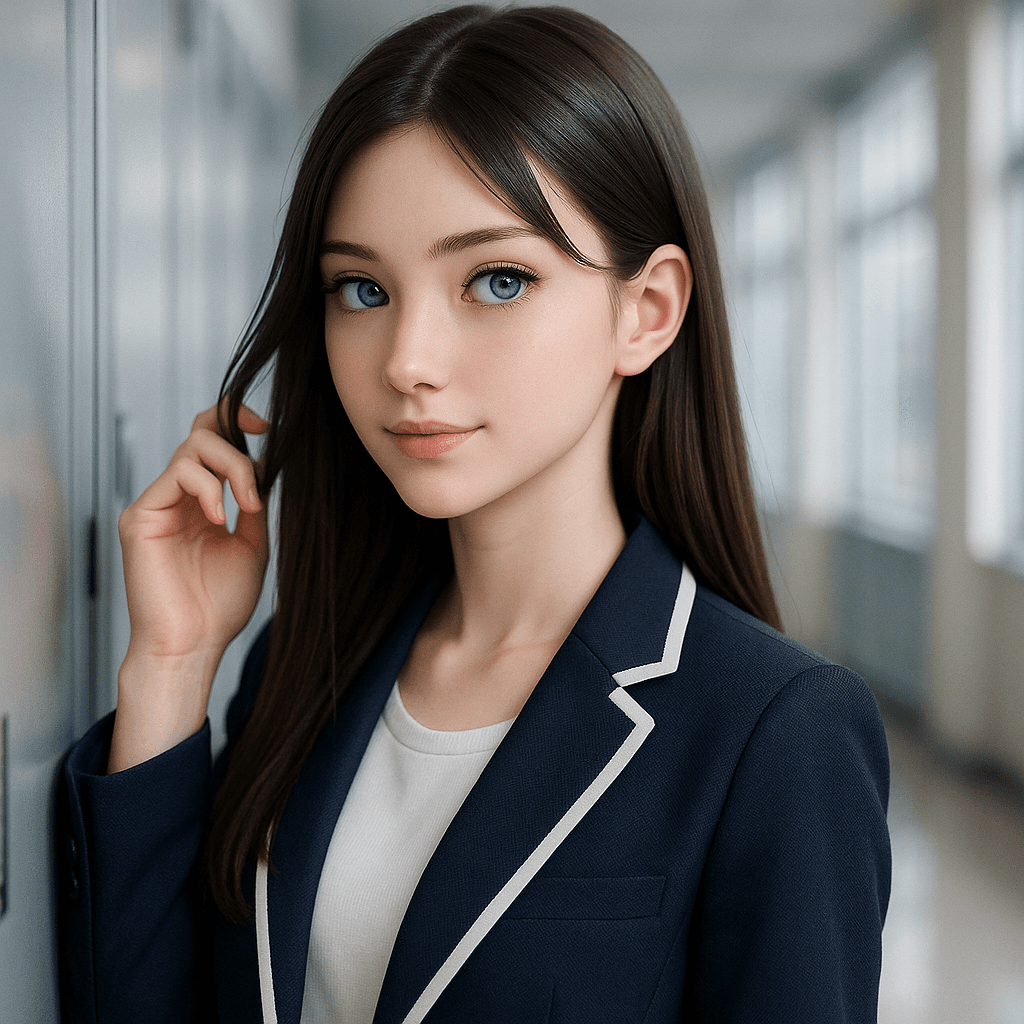 the popular girl with a heart - AI character portrait