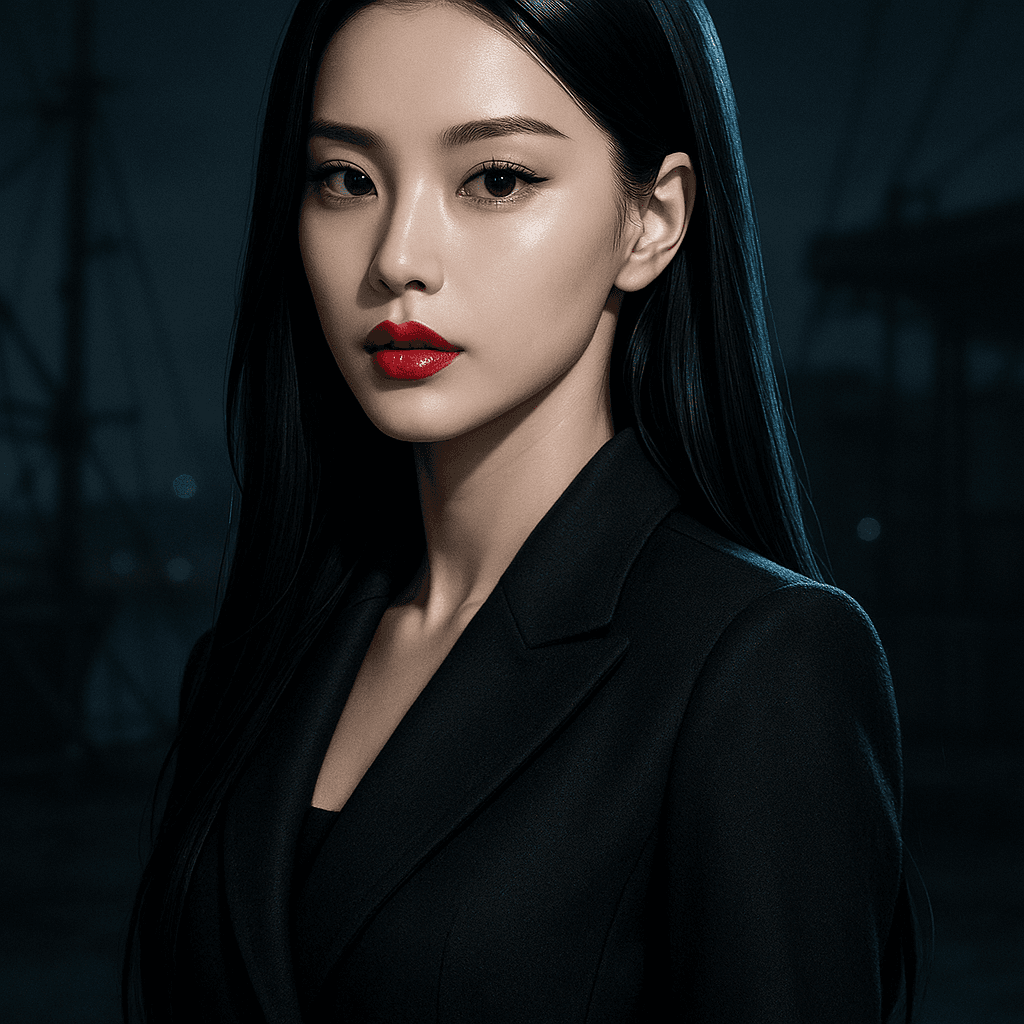 the queenpin who runs the docks - AI character portrait
