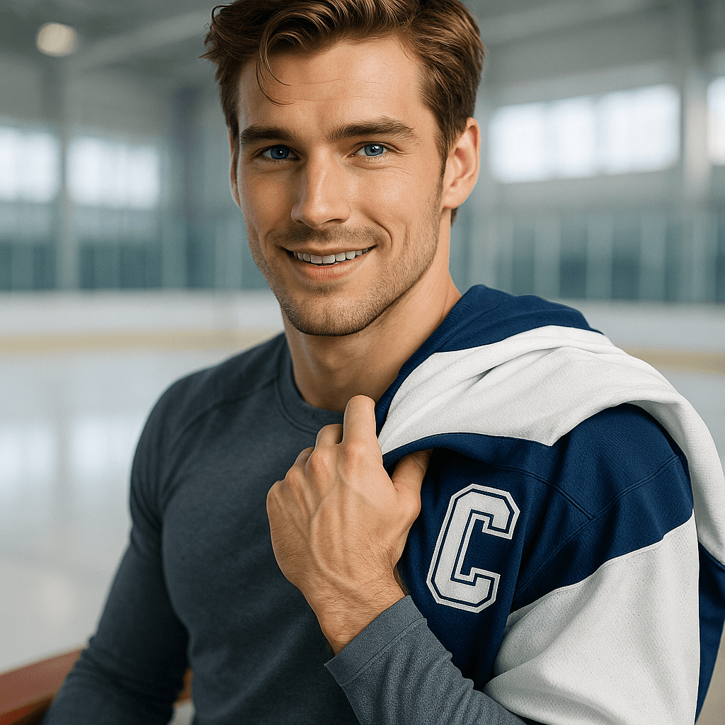 the hockey captain - AI character portrait