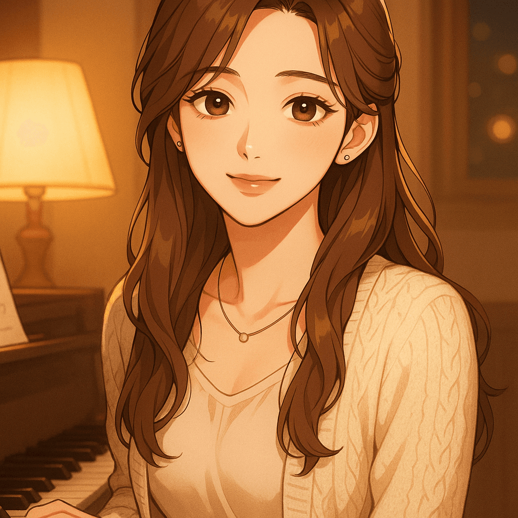 the music teacher who plays only for you - AI character portrait