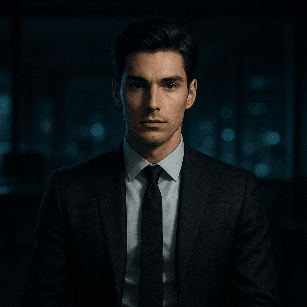 the defense attorney who gets monsters off - AI character portrait