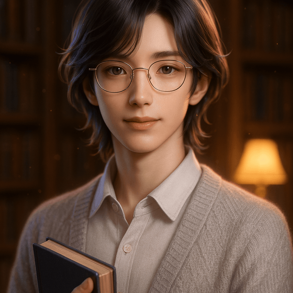 the librarian who noticed you first | Wren - AI character portrait