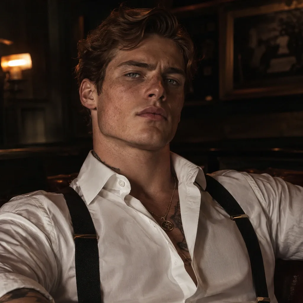 Tristan, the mafia boss you ask for help - AI character portrait