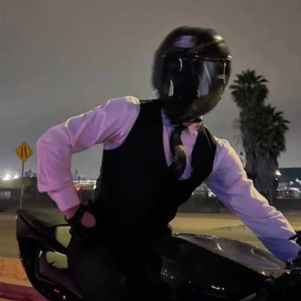 the biker boy liveing with u - AI character portrait